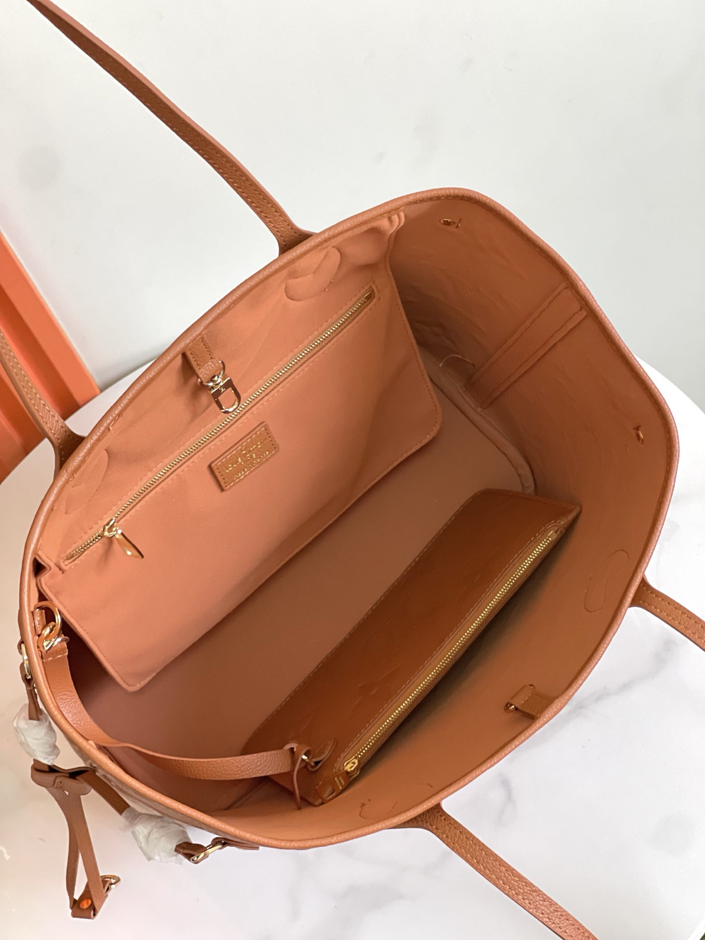 Louis Vuitton Neverfull MM Monogram Empreinte Leather Tote Bag - Image 9