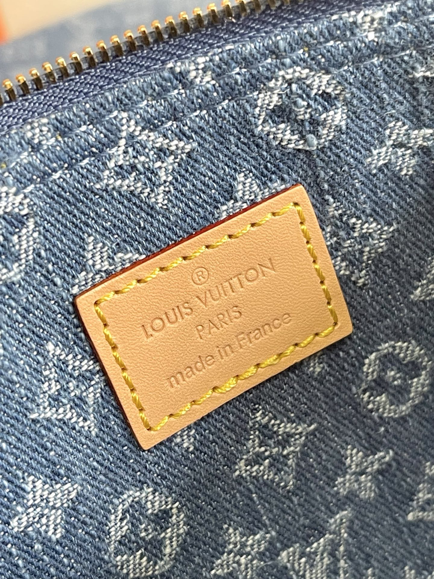 Louis Vuitton Neverfull MM Monogram Denim Tote Bag - Image 9