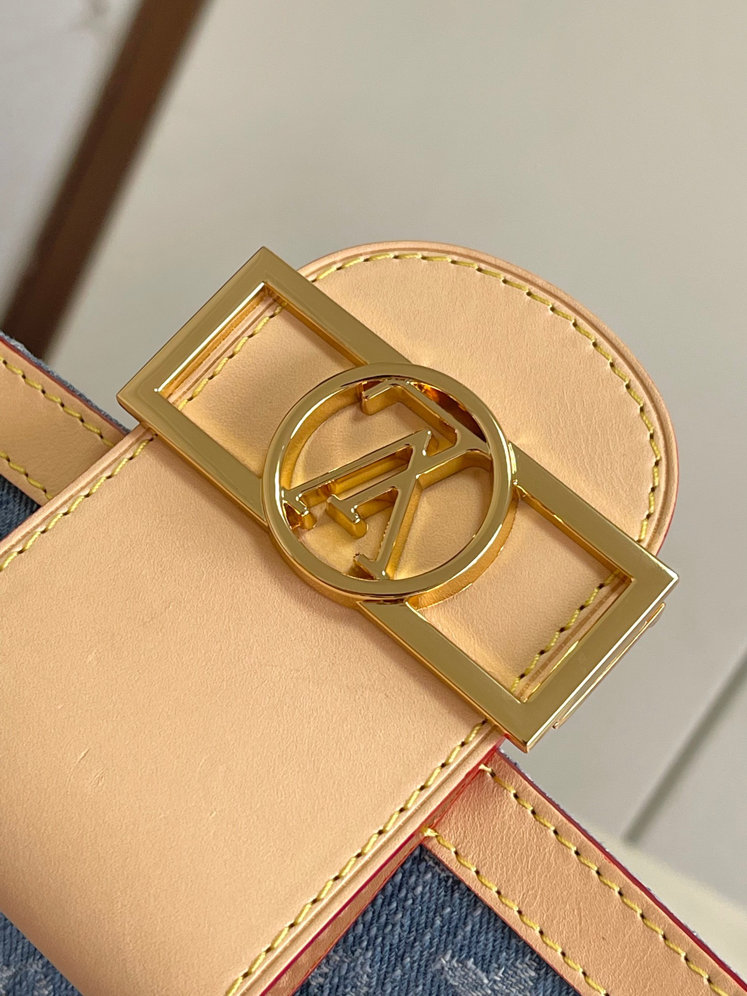 Louis Vuitton Dauphine Soft Large Denim Chain Crossbody Bag - Image 9