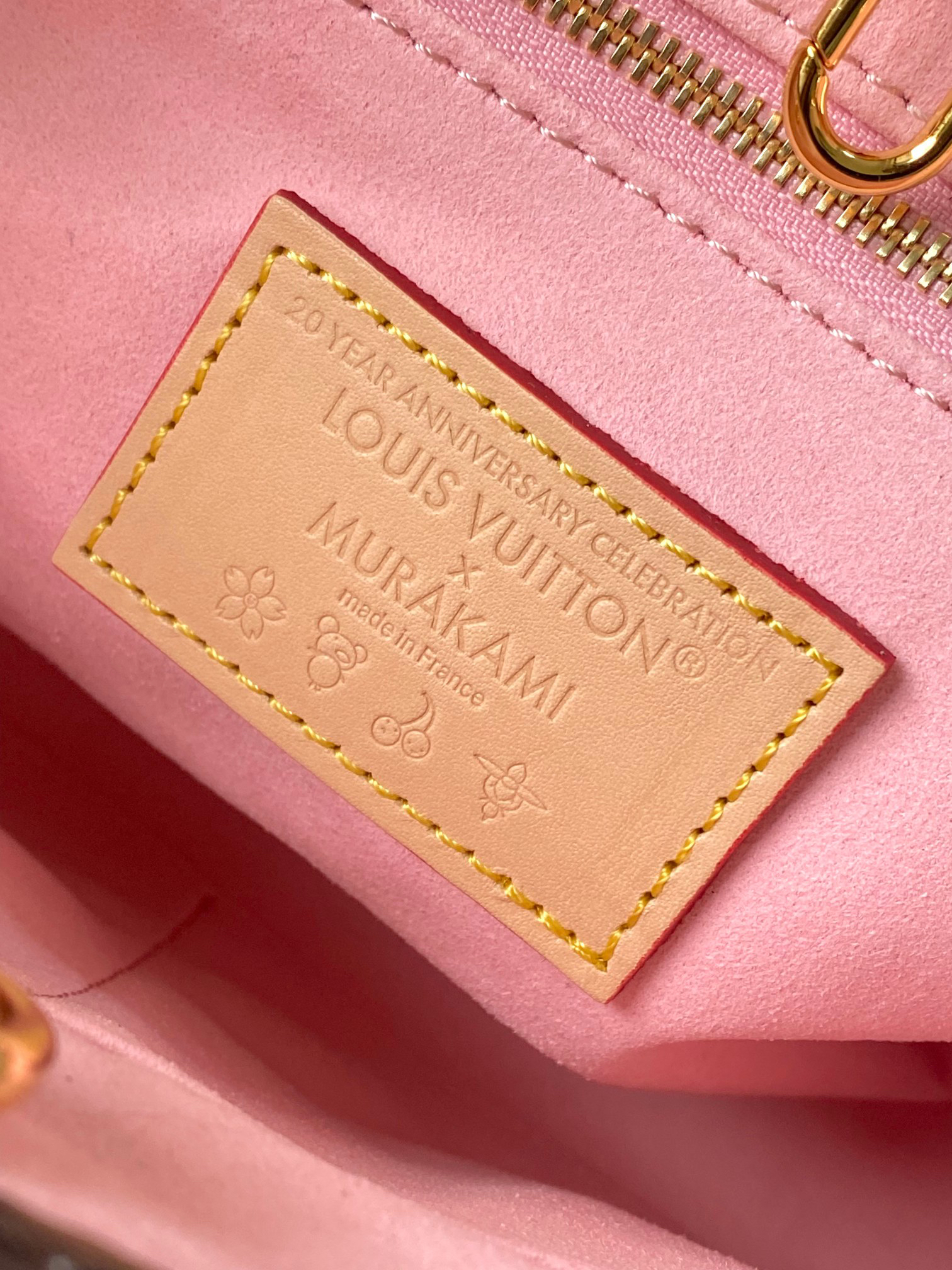 Louis Vuitton x Murakami OnTheGo Small Handbag in Cherry Blossom Monogram Canvas - Image 9