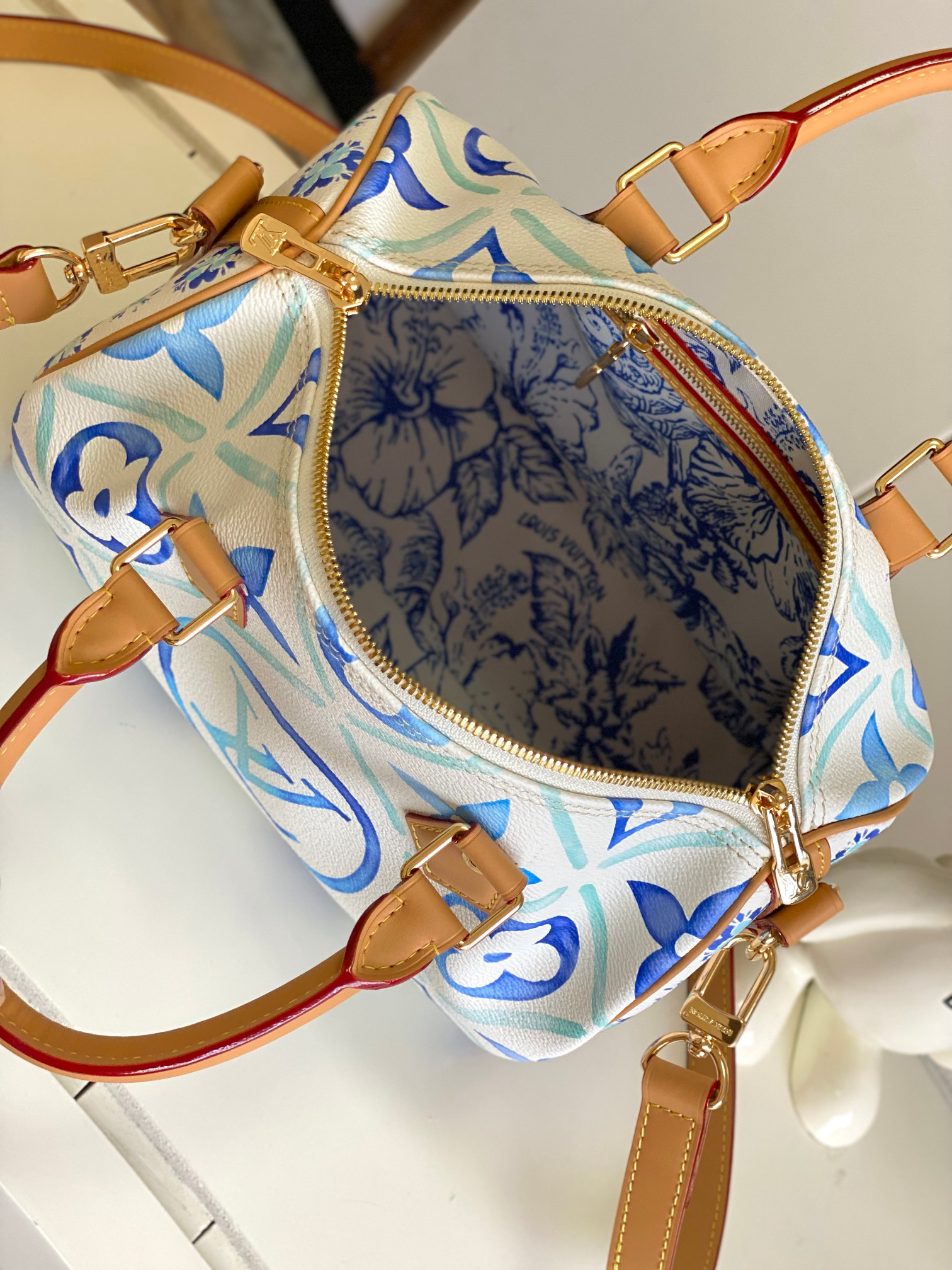 Louis Vuitton Speedy Bandouliere 25 Handbag - Blue - Image 9
