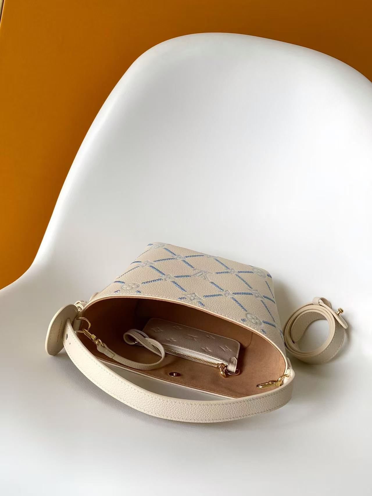 Louis Vuitton All In BB Bag M28910 in White with Embroidery - Image 9