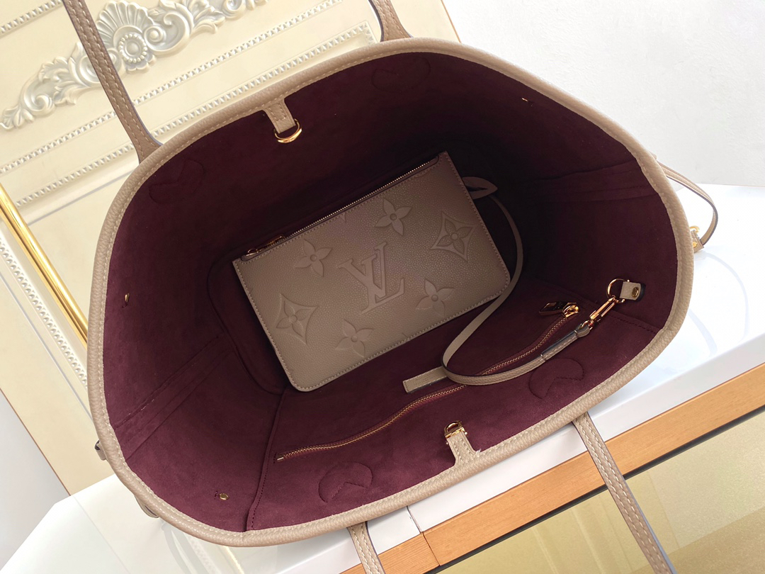 Louis Vuitton Neverfull Medium Leather Tote Bag - Image 9