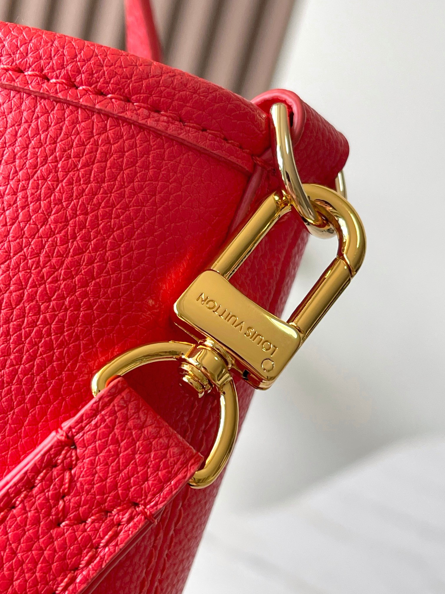 Louis Vuitton Neverfull Inside Out BB Handbag in Monogram Cherry Denim - Image 9