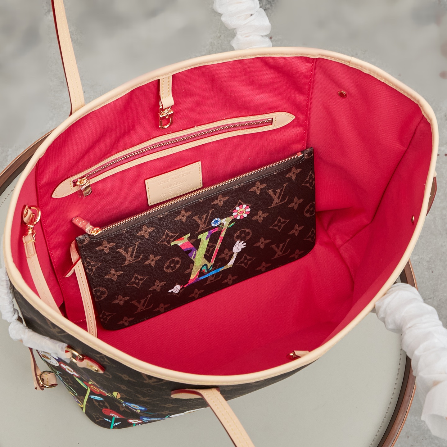 Louis Vuitton x Takashi Murakami Neverfull MM Tote Bag M13271 - Image 9