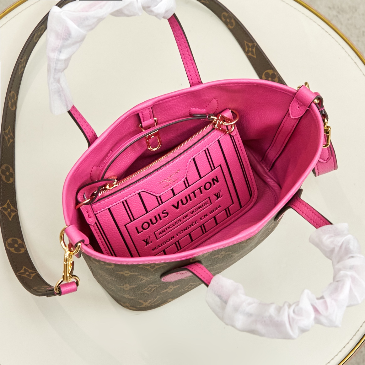Louis Vuitton Neverfull Bandoulière Inside Out BB Reversible Crossbody Bag - Image 9