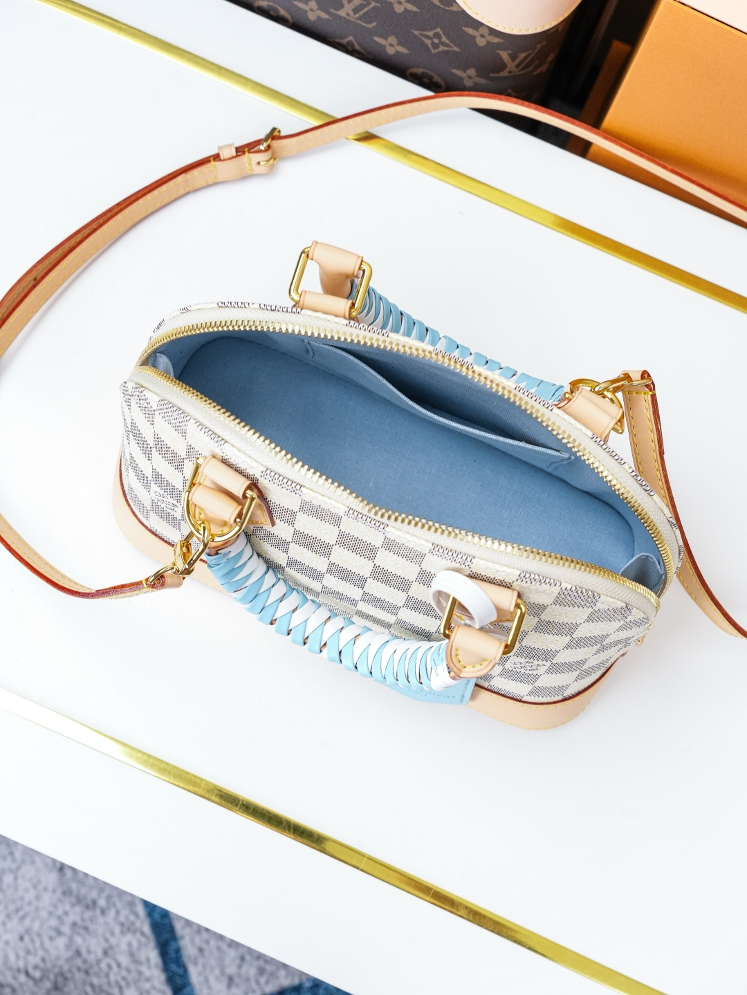 Louis Vuitton Alma BB Damier Azur Handbag - Image 9