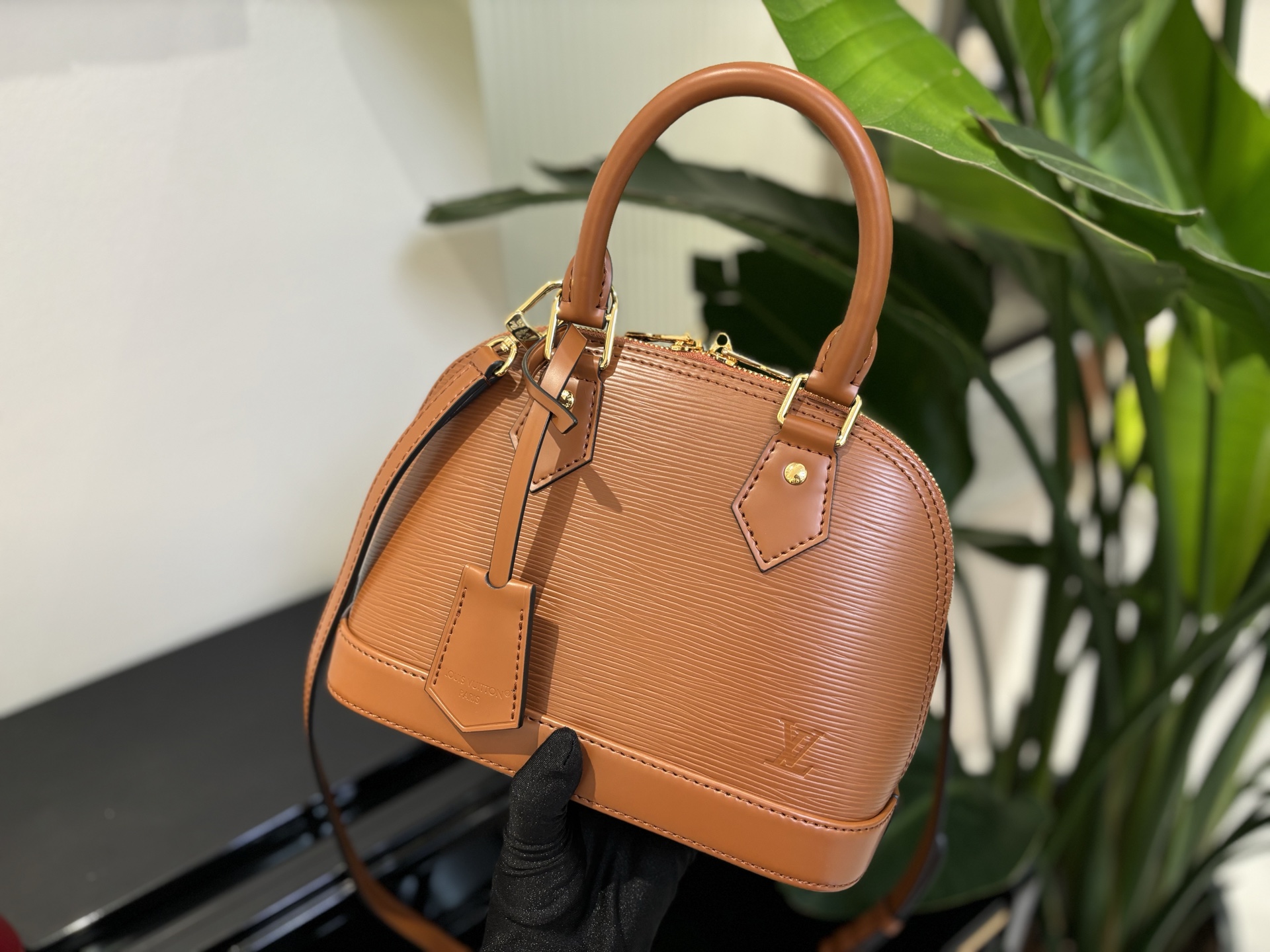 Alma BB Brown Epi Leather Handbag - Image 9