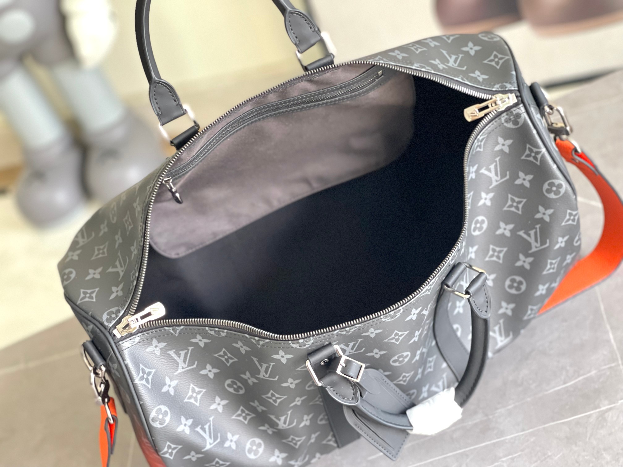 Keepall Bandouliere Travel Bag 45/50/55 Monogram Eclipse - Image 9