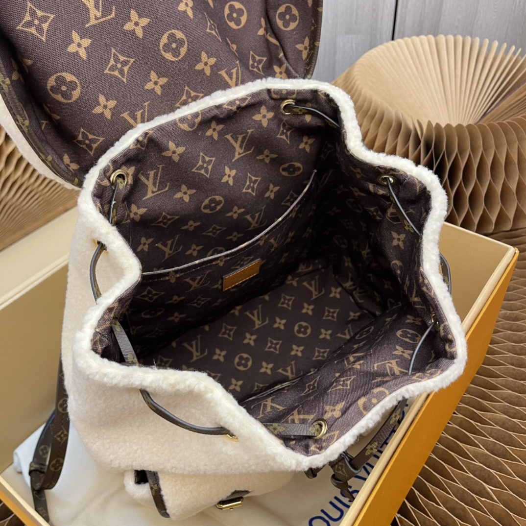 Louis Vuitton Monogram Shearling Leather Backpack - Image 9