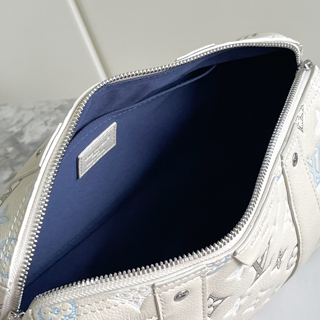 Louis Vuitton City Keepall Bag in Monogram Shadow Leather - Image 9