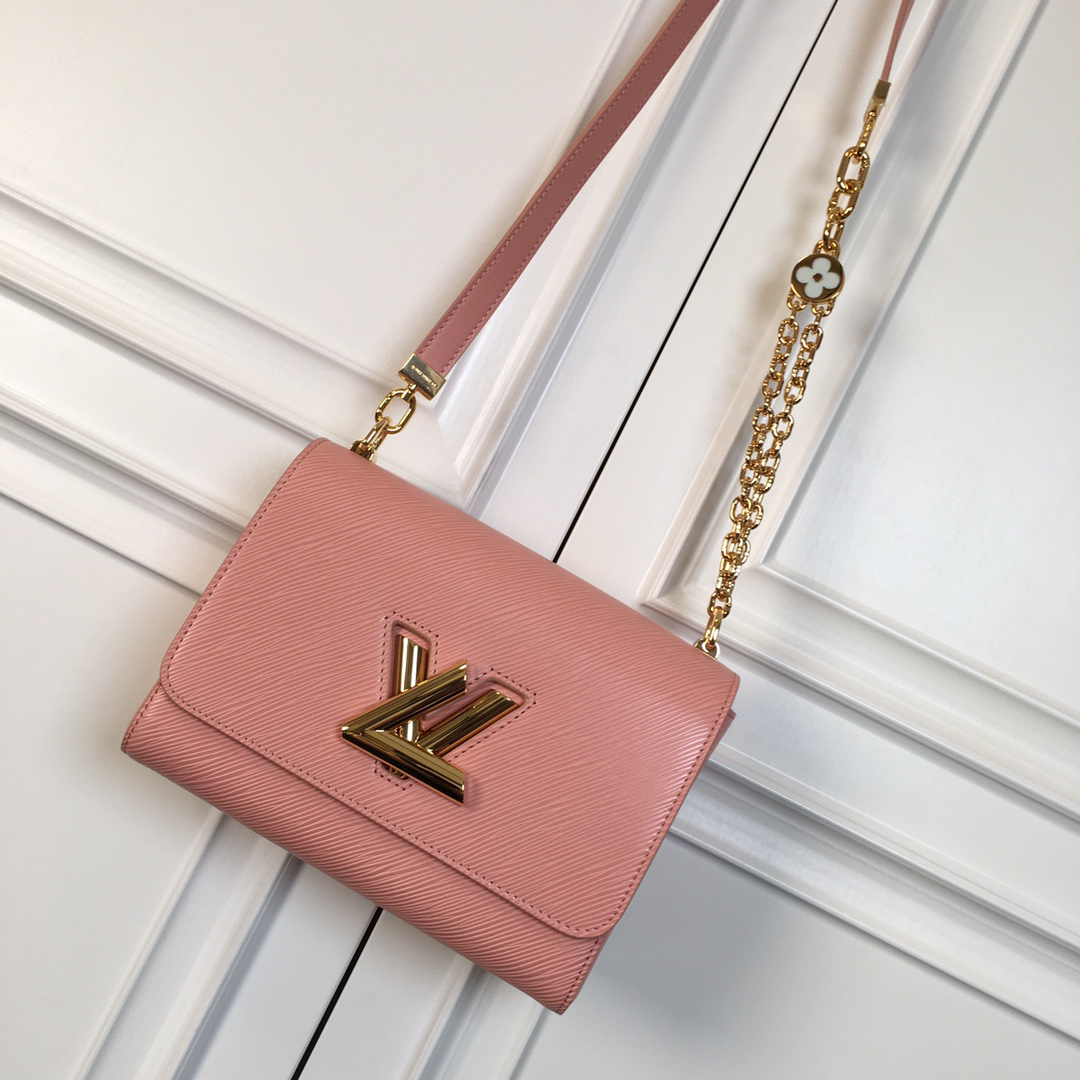 Louis Vuitton Twist Medium Pink Leather Shoulder Bag - Image 9