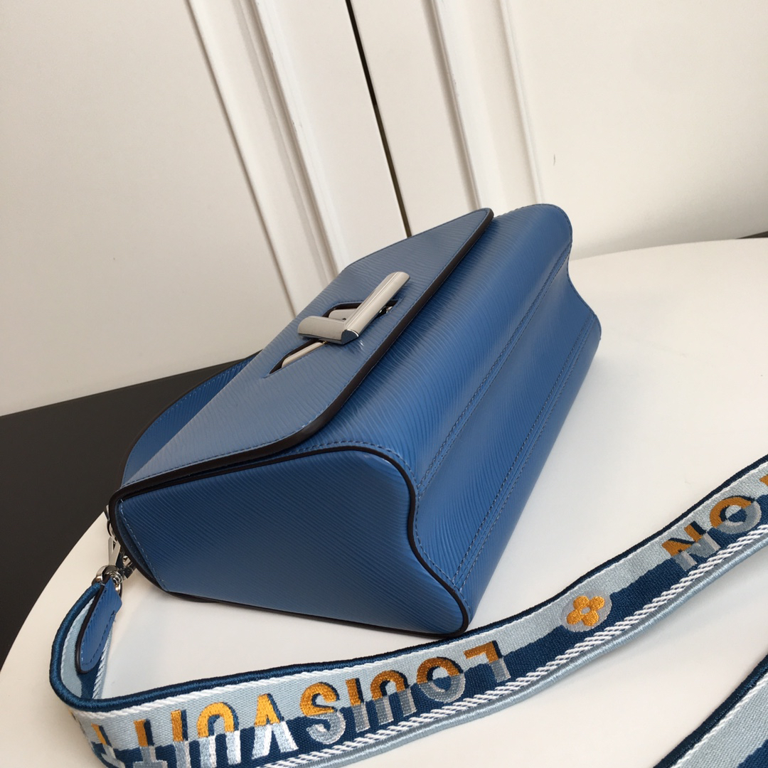 Louis Vuitton Twist Medium Shoulder Bag in Lake Blue Epi Leather - Image 9