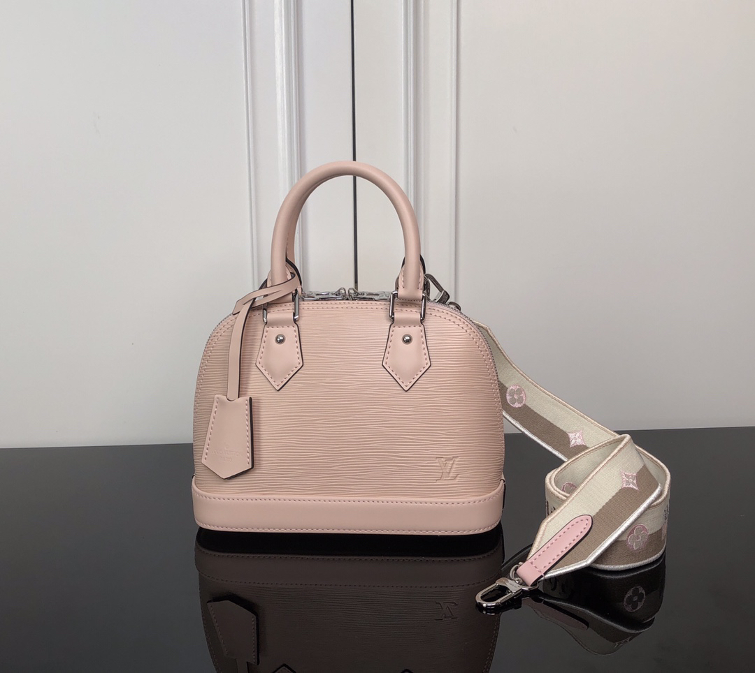 Louis Vuitton Alma BB Crossbody Bag in Pink Epi Leather - Image 9