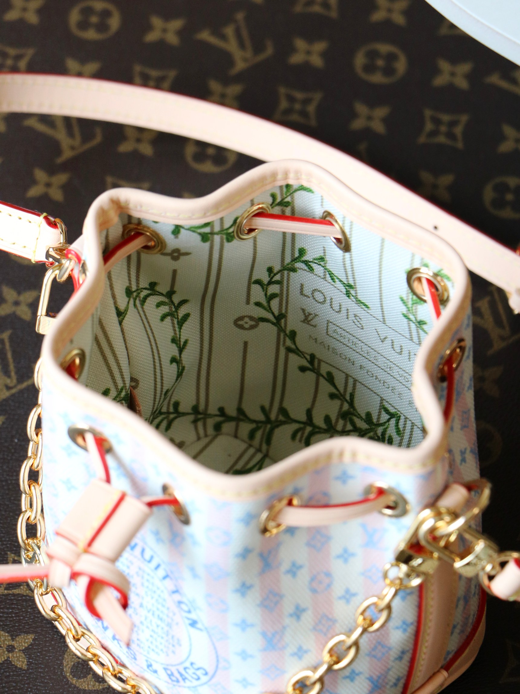 Louis Vuitton Nano Noé Handbag – LV Stamp Canvas - Image 9