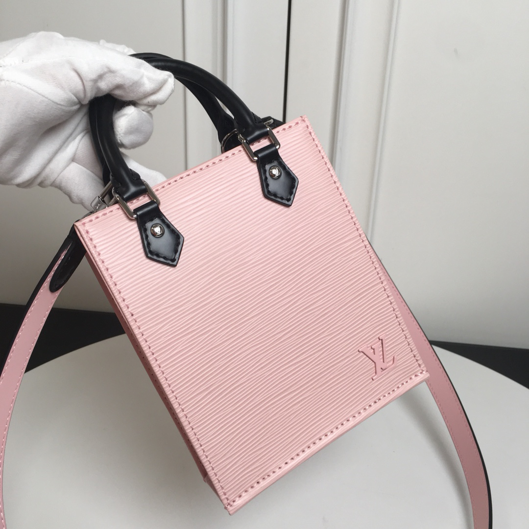 Louis Vuitton Petit Sac Plat Epi Leather Crossbody Bag in Pink - Image 9