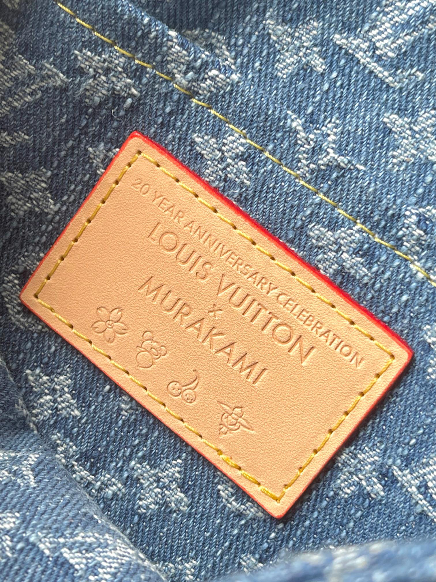 Louis Vuitton Sunset Crossbody Bag in Monogram Denim with Cherry Embroidery - Image 9