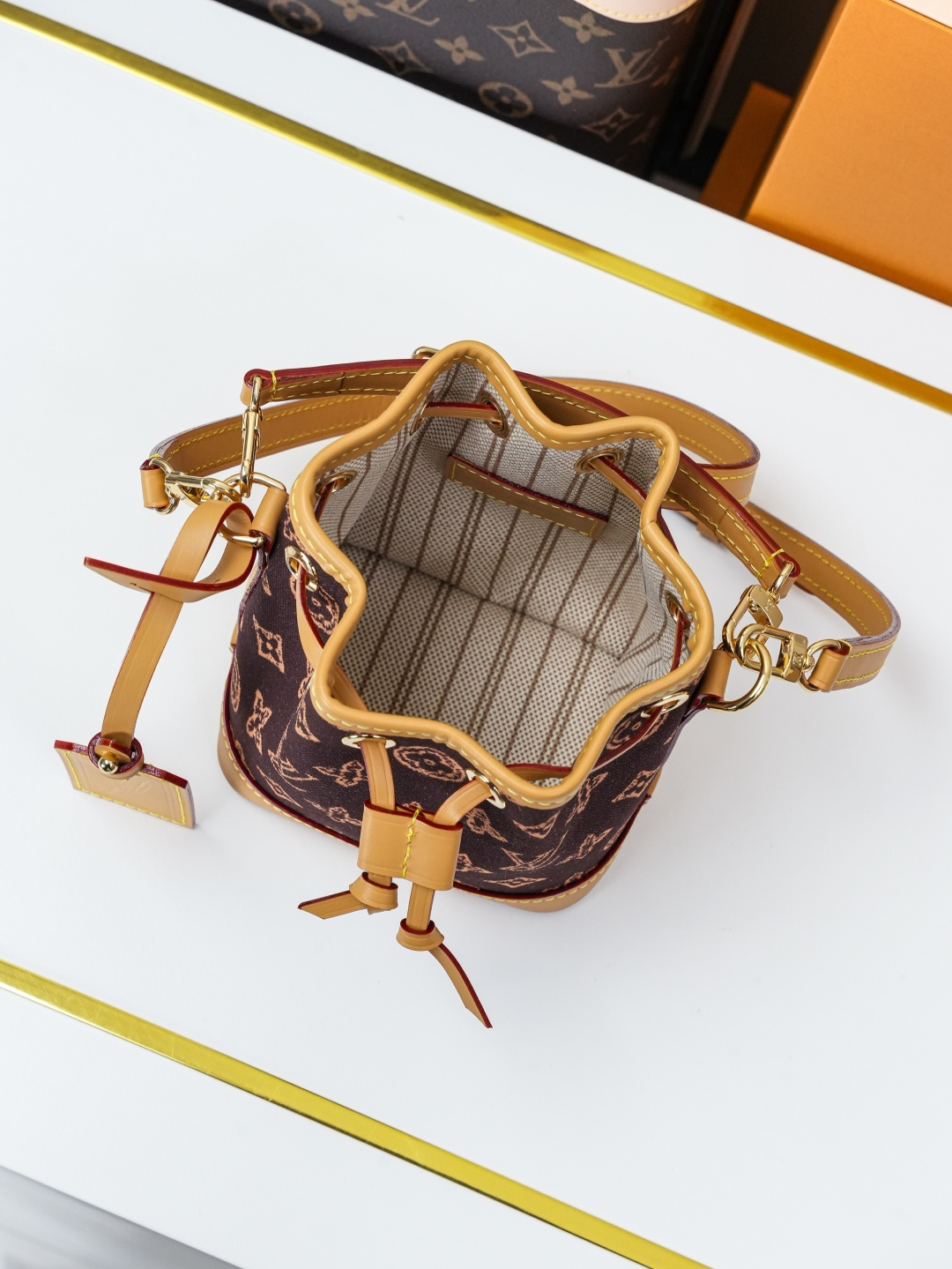 Louis Vuitton Nano Noé Monogram Canvas Handbag - Image 9