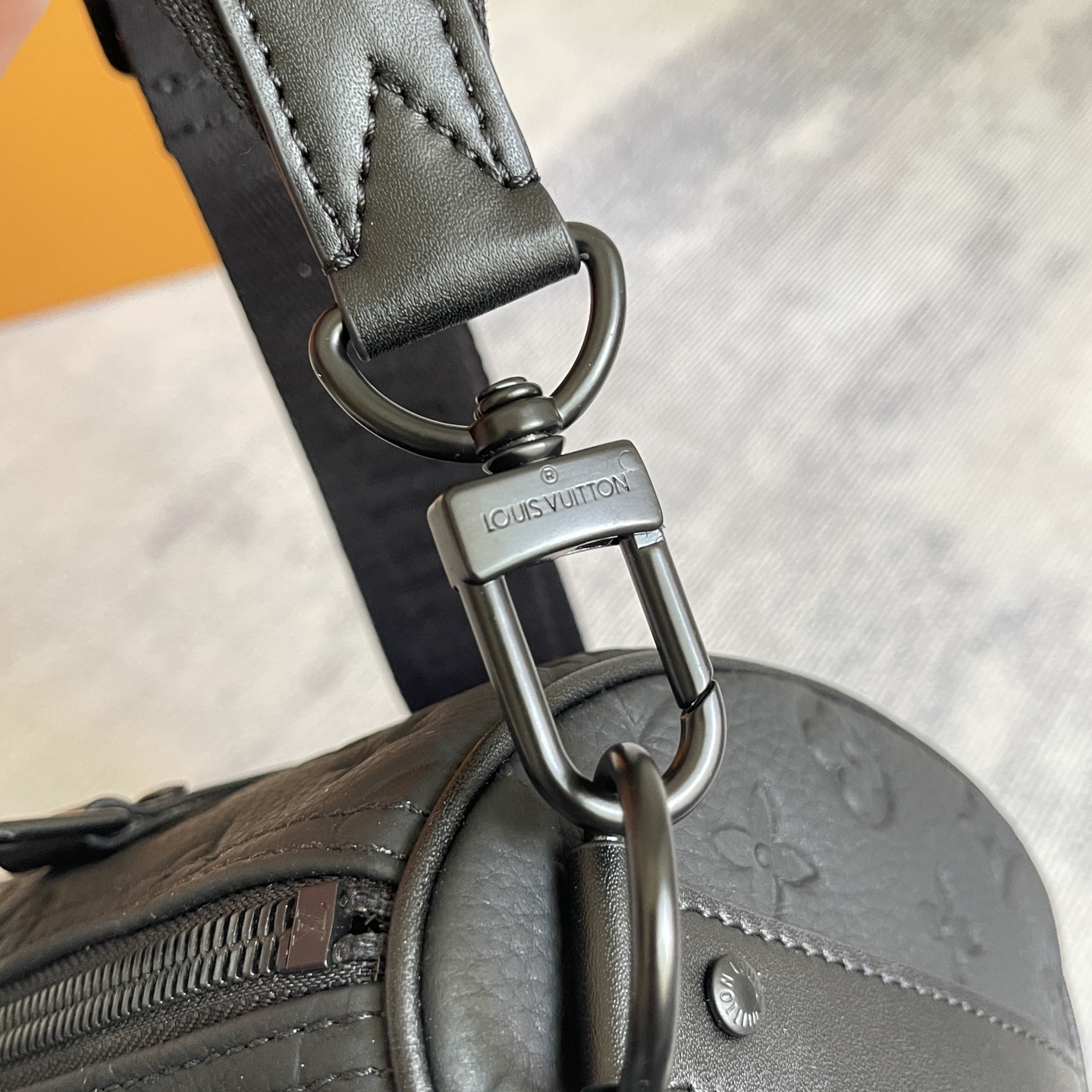 Mini Keepall Crossbody Bag in Taurillon Monogram Leather - Image 9