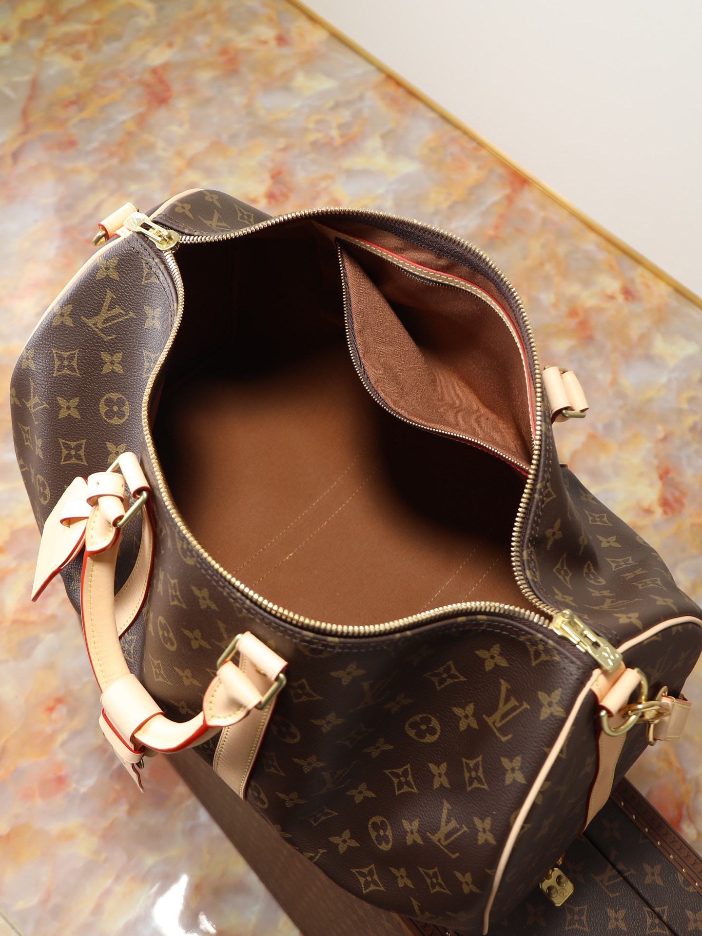 Louis Vuitton Keepall 45 Travel Bag M41418 in Damier Graphite - Image 9