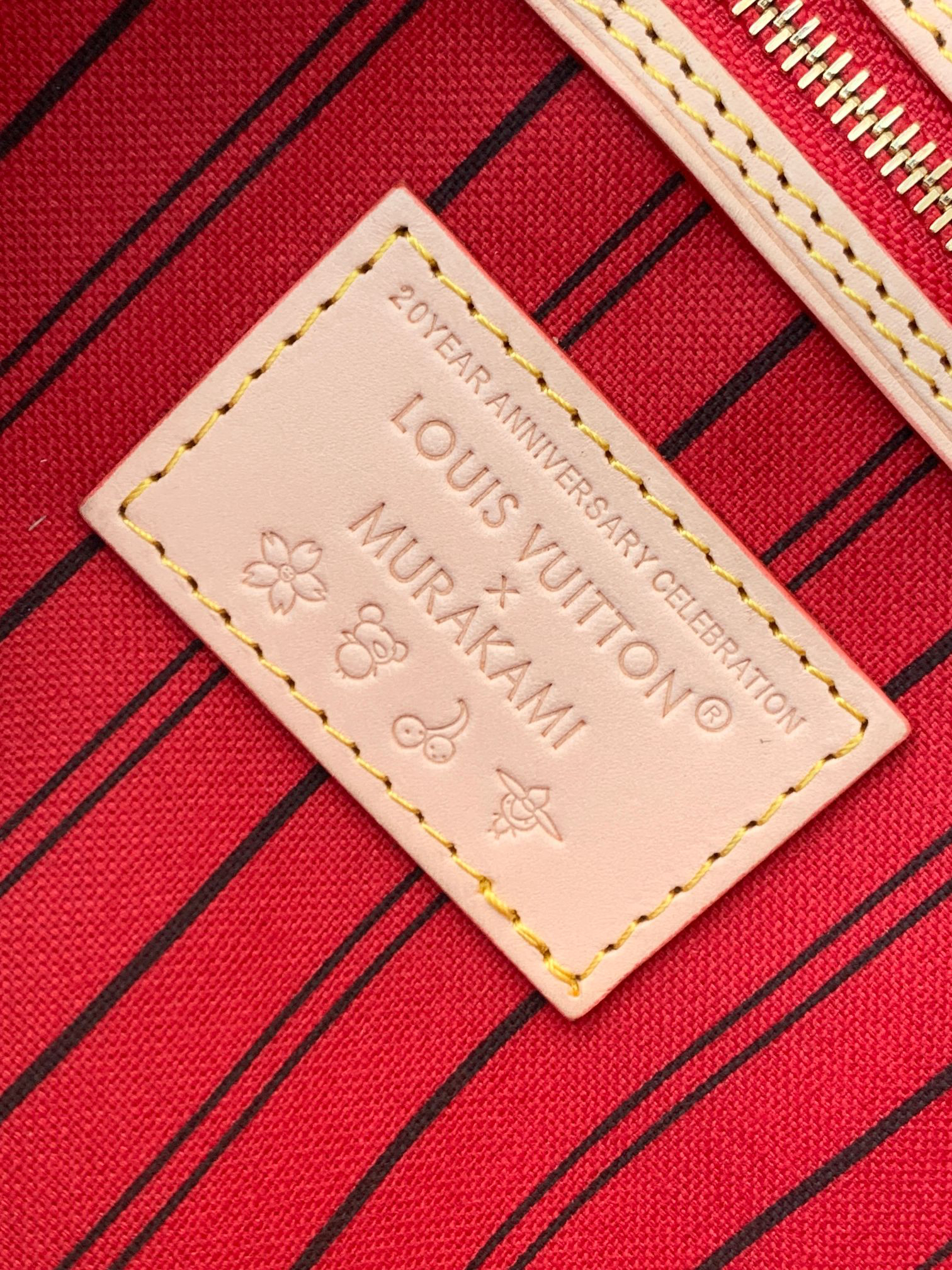 Louis Vuitton Neverfull MM Monogram Cherry Tote Bag - Image 9