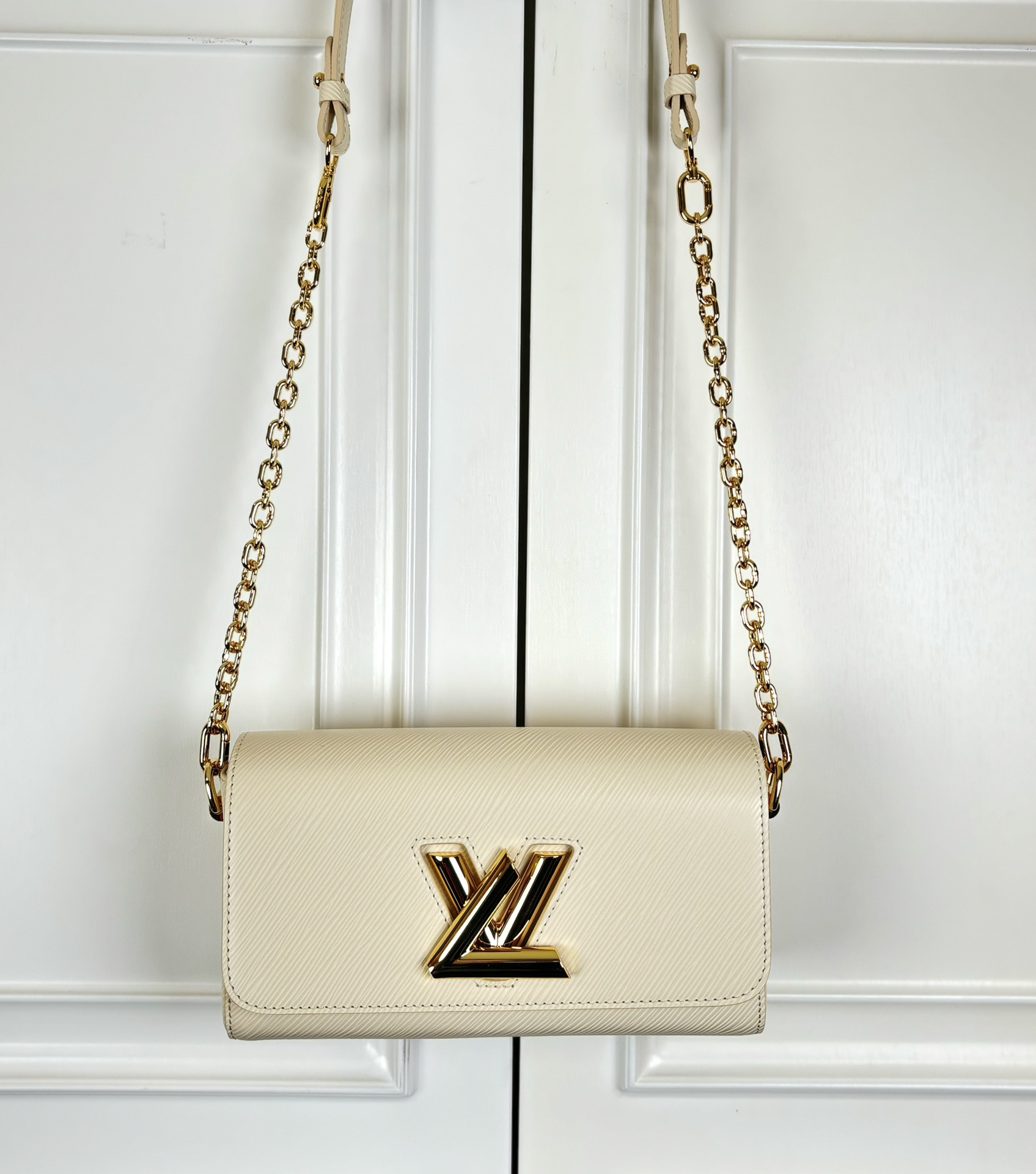 Louis Vuitton LV Twist West Crossbody Bag in White - Image 9