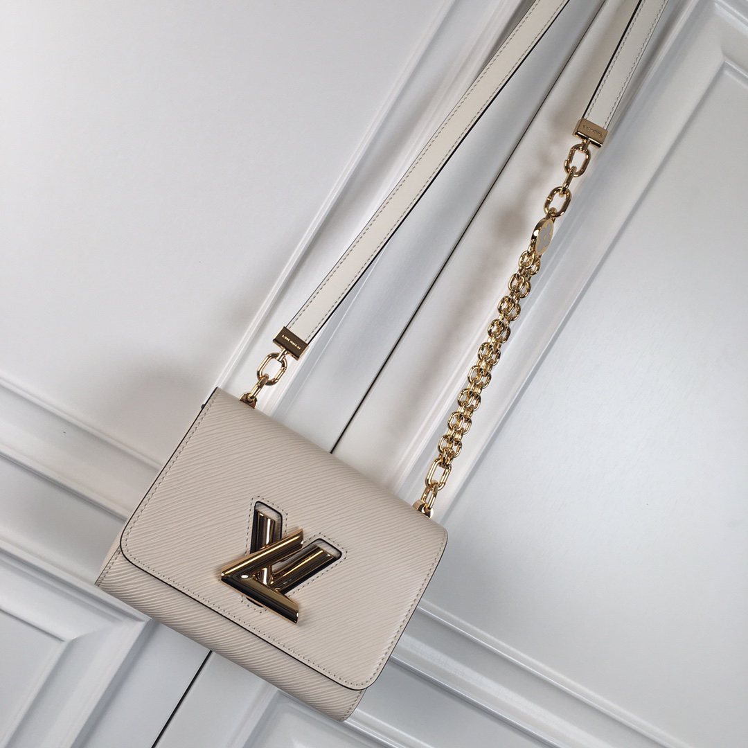 Louis Vuitton Twist Small Crossbody Bag M59405 in White Epi Leather - Image 9