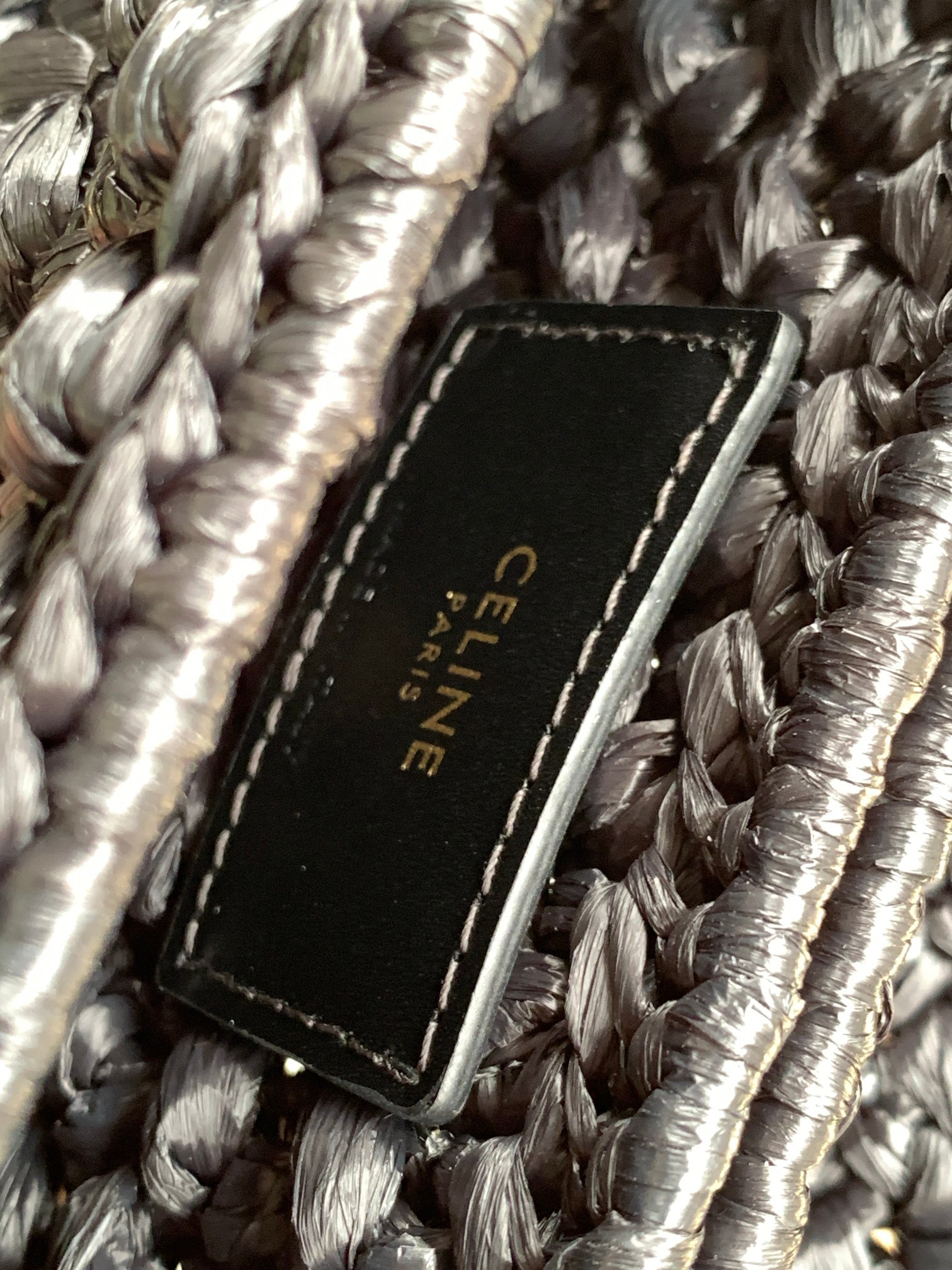 Celine Summer Limited-Edition Raffia Woven Chain Shoulder Bag - Image 9