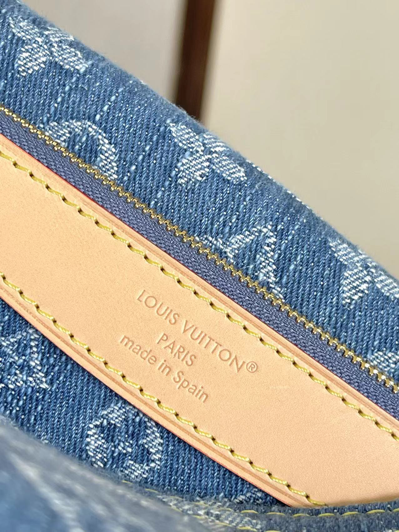 Diane Blue Denim Canvas Shoulder Bag - Image 9