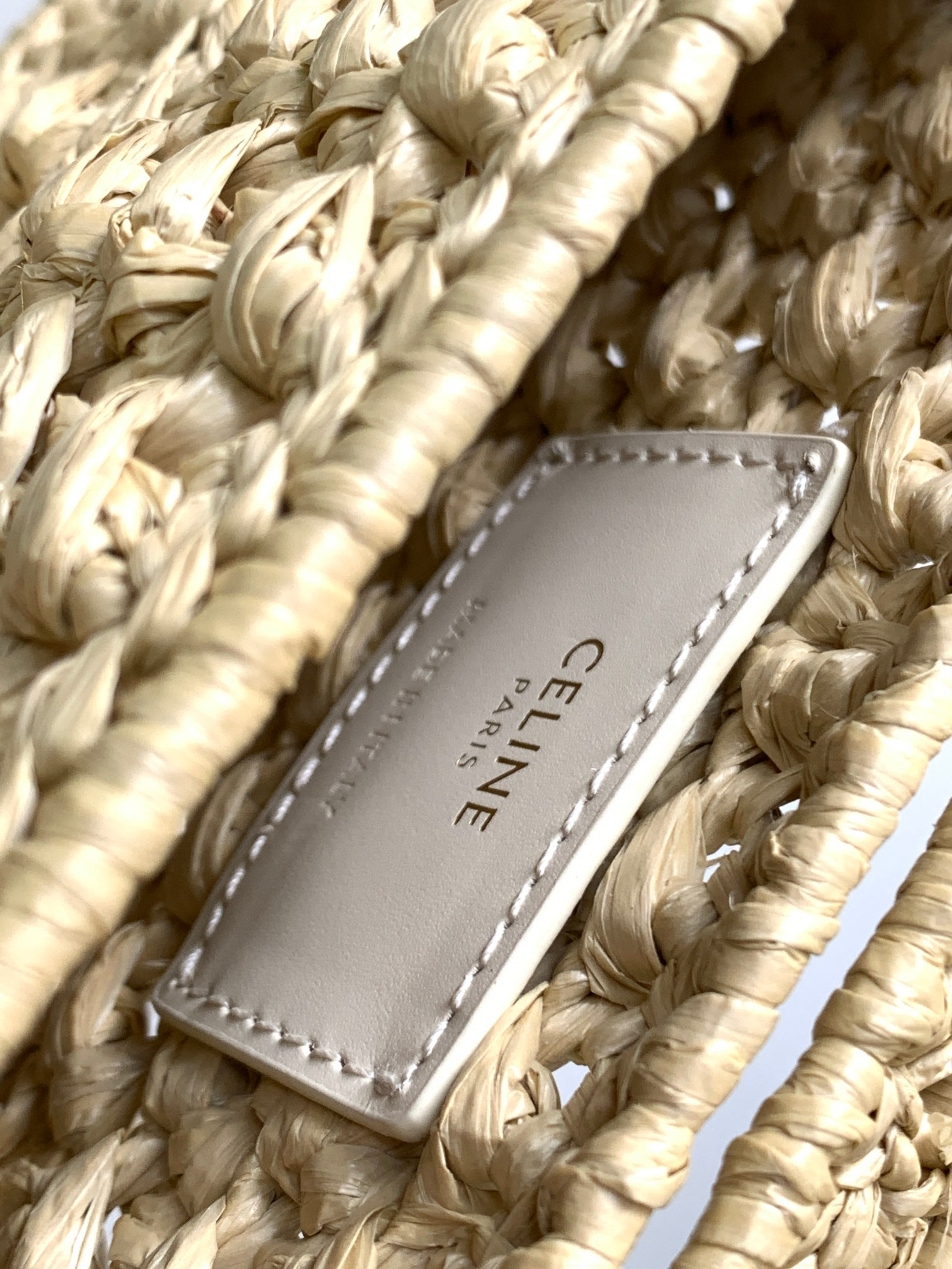 Celine E23 Summer Limited-Edition Raffia Woven Chain Shoulder Bag - Image 9