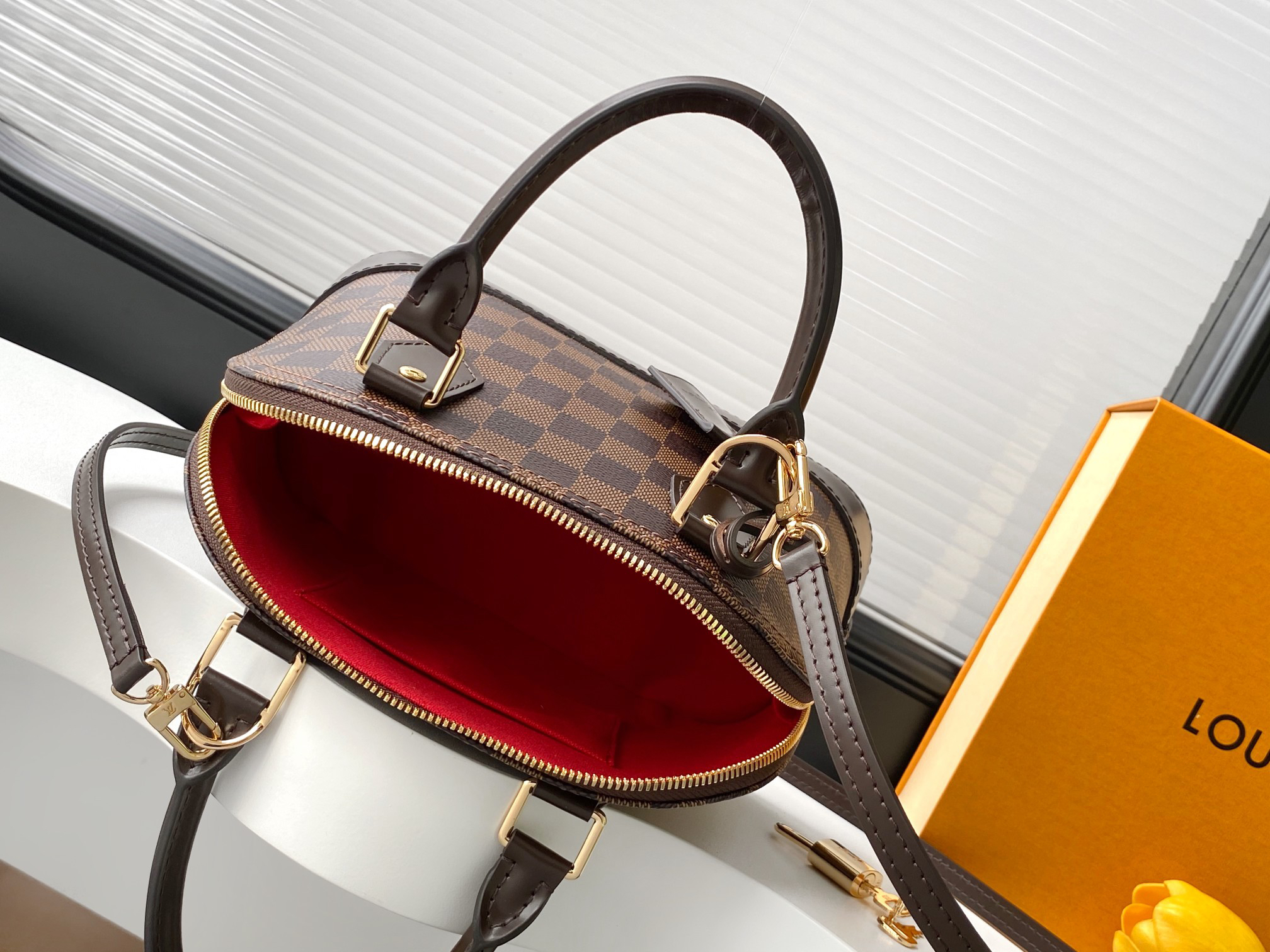 Louis Vuitton Alma Bridge Monogram Crossbody Bag - Image 9