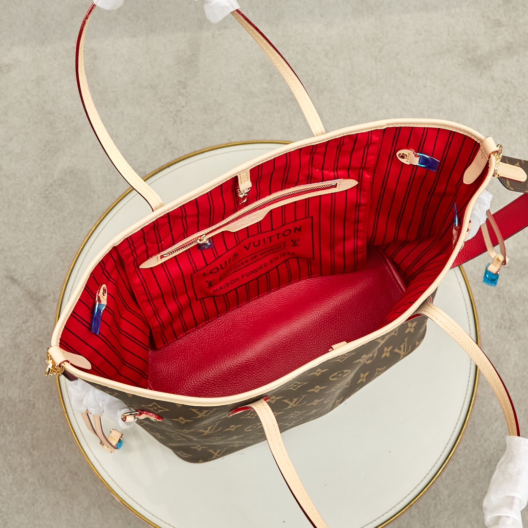 Louis Vuitton Neverfull Bandouliere Inside Out MM Tote Bag - Image 9