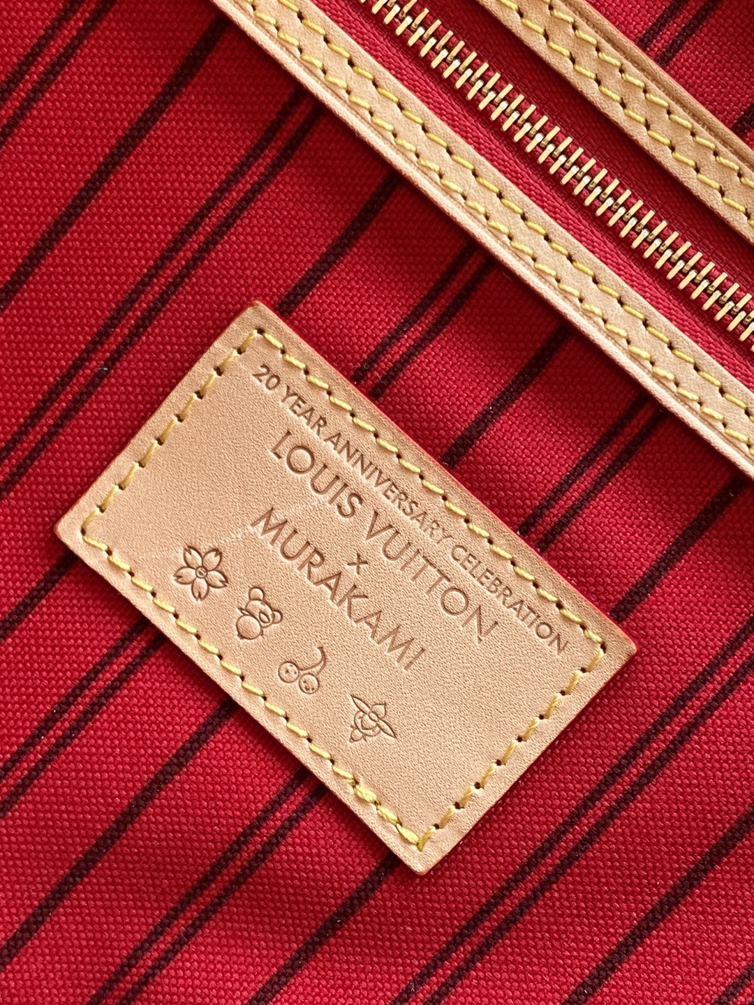 Louis Vuitton Neverfull MM Monogram Cherry Tote Bag - Image 9