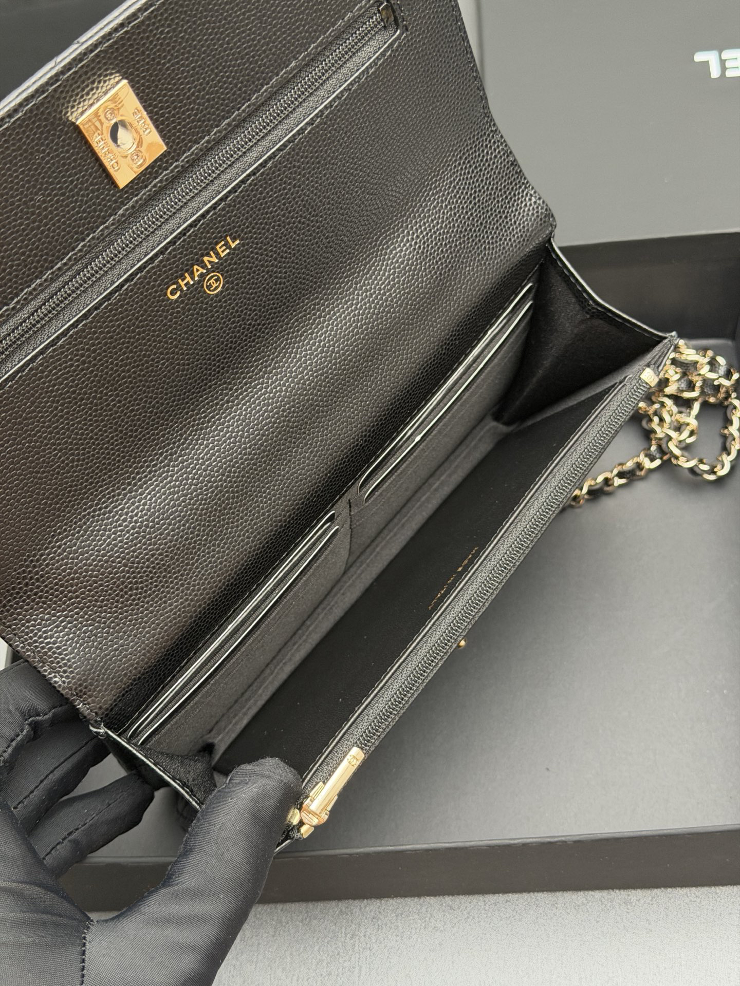 26C Series WOC Caviar-Grain Calfskin Chain Crossbody Bag - Image 9