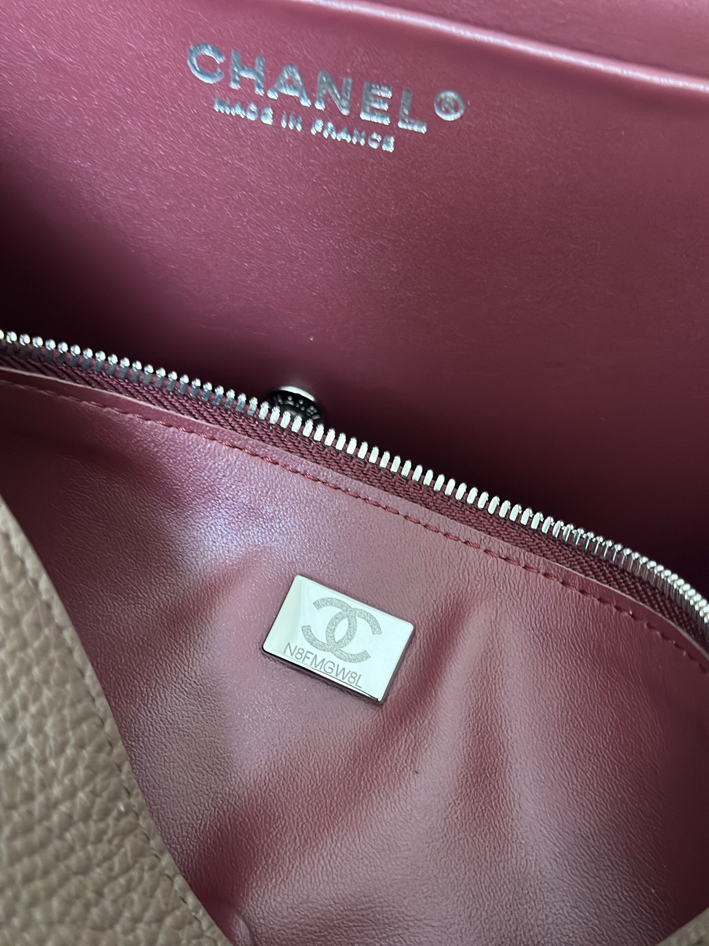 CHANEL Elephant Gray Silver-Tone Hardware Maxi Flap Bag - Image 9