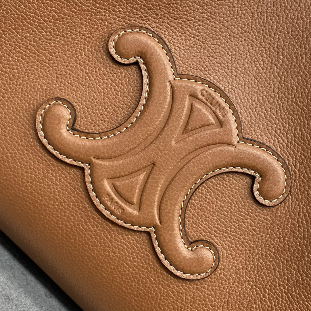 Cabas Anais Small Grain Leather Tote Bag - Image 9