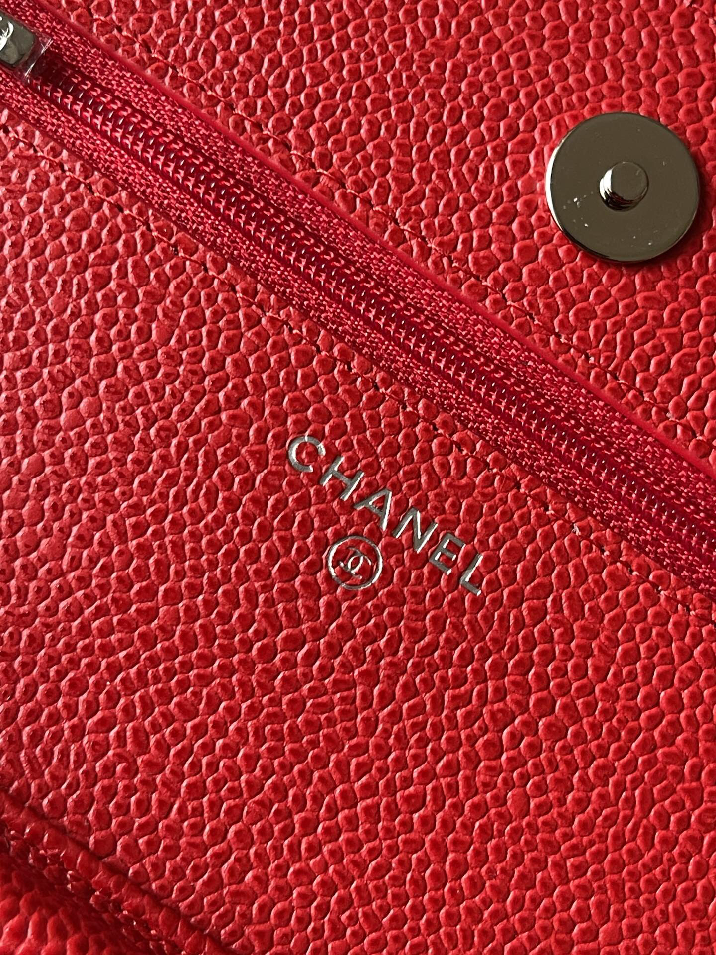 Chanel CF WOC Caviar Leather Chain Wallet - Image 9