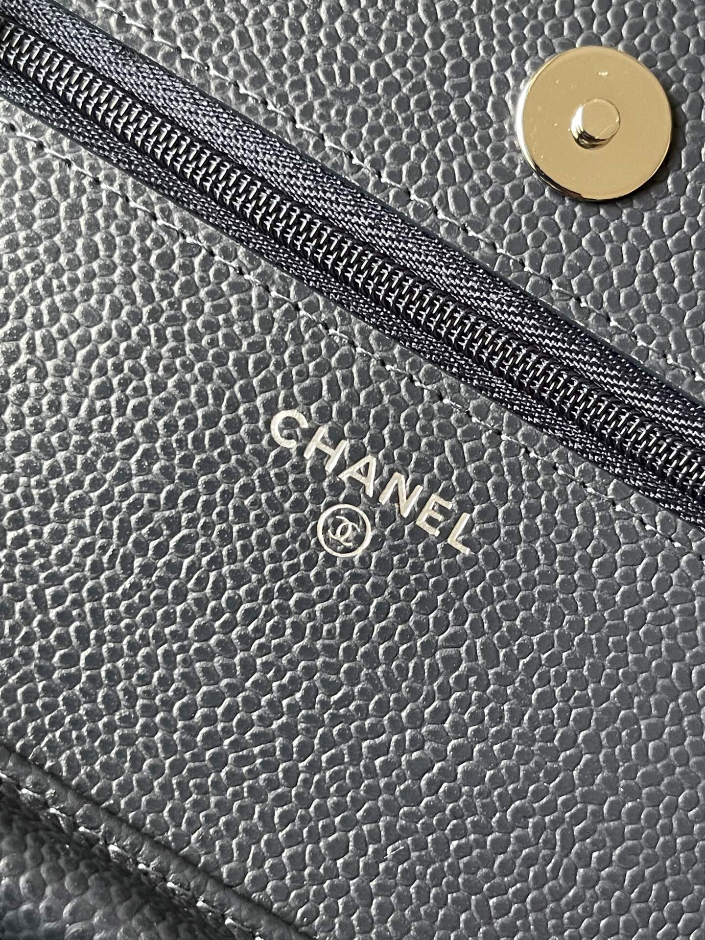 Chanel CF WOC Black Caviar Leather Chain Bag - Image 9