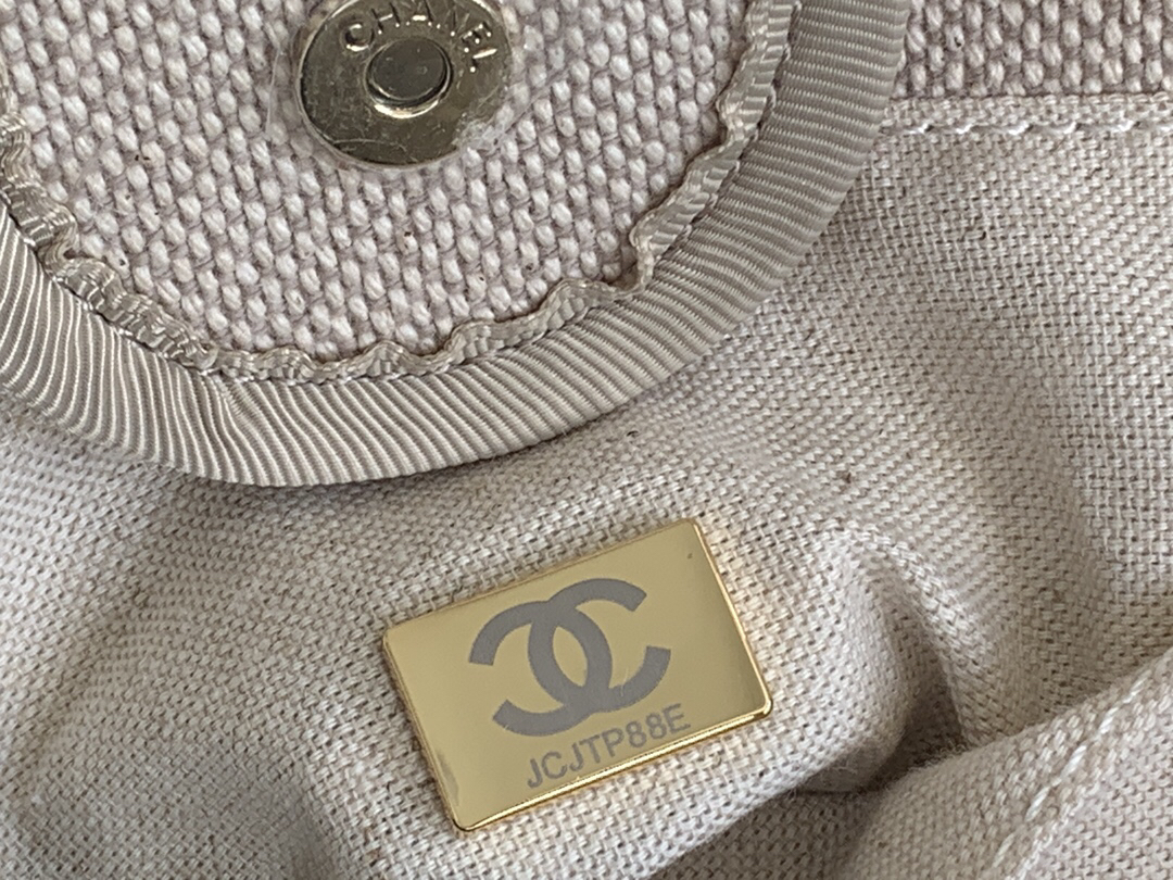 Chanel Denim Canvas Tote Bag - Image 9