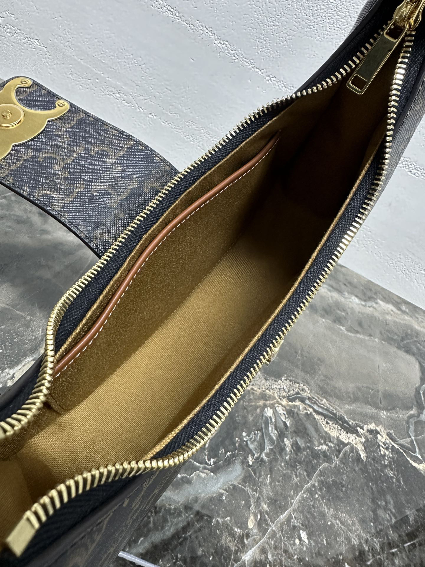 AVA Triomphe Canvas and Leather Handbag - Image 9