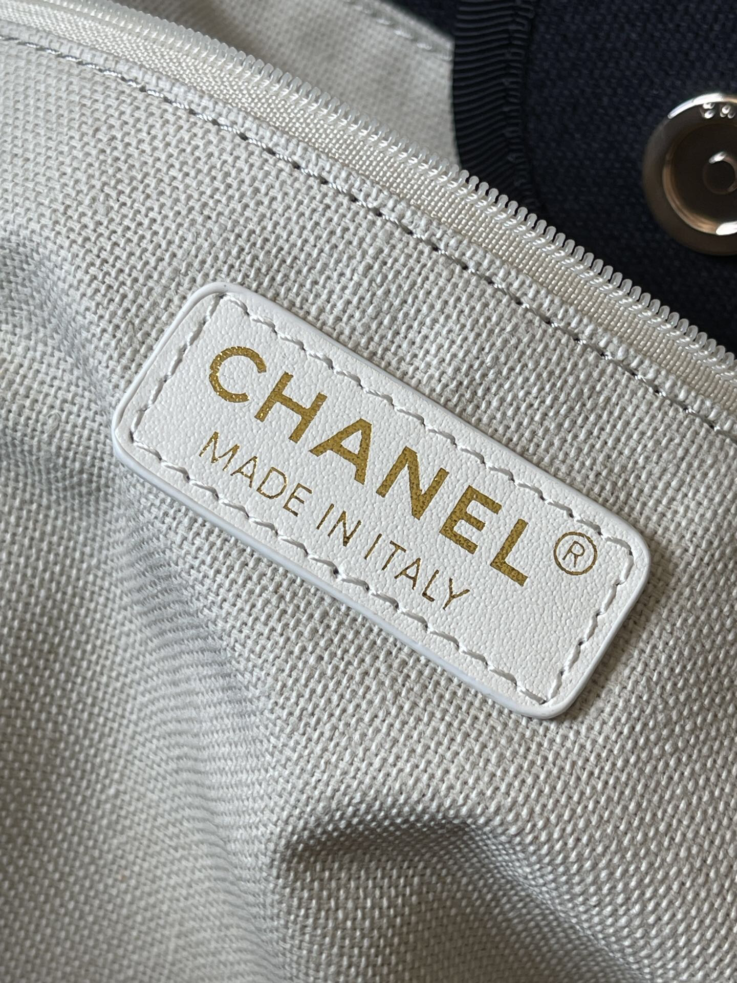 Chanel 2022 Canvas Tote Bag with Leather Handles - Image 9
