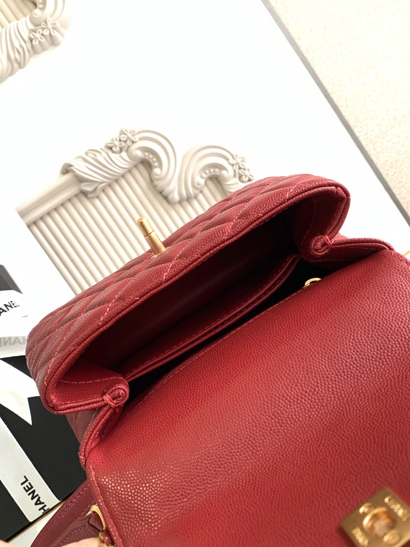 Chanel Coco Handle Mini Top-Handle Handbag AS2215 - Image 9