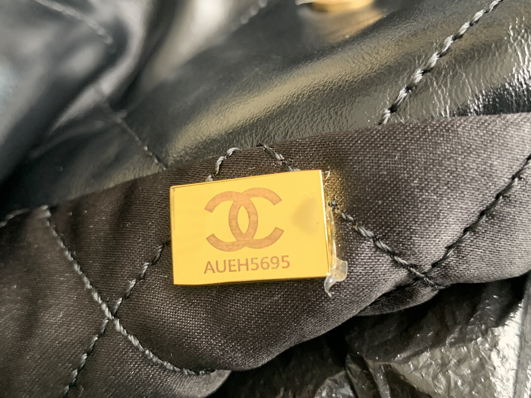 Chanel 2022 Waxed Calfskin Shoulder Bag - Image 9
