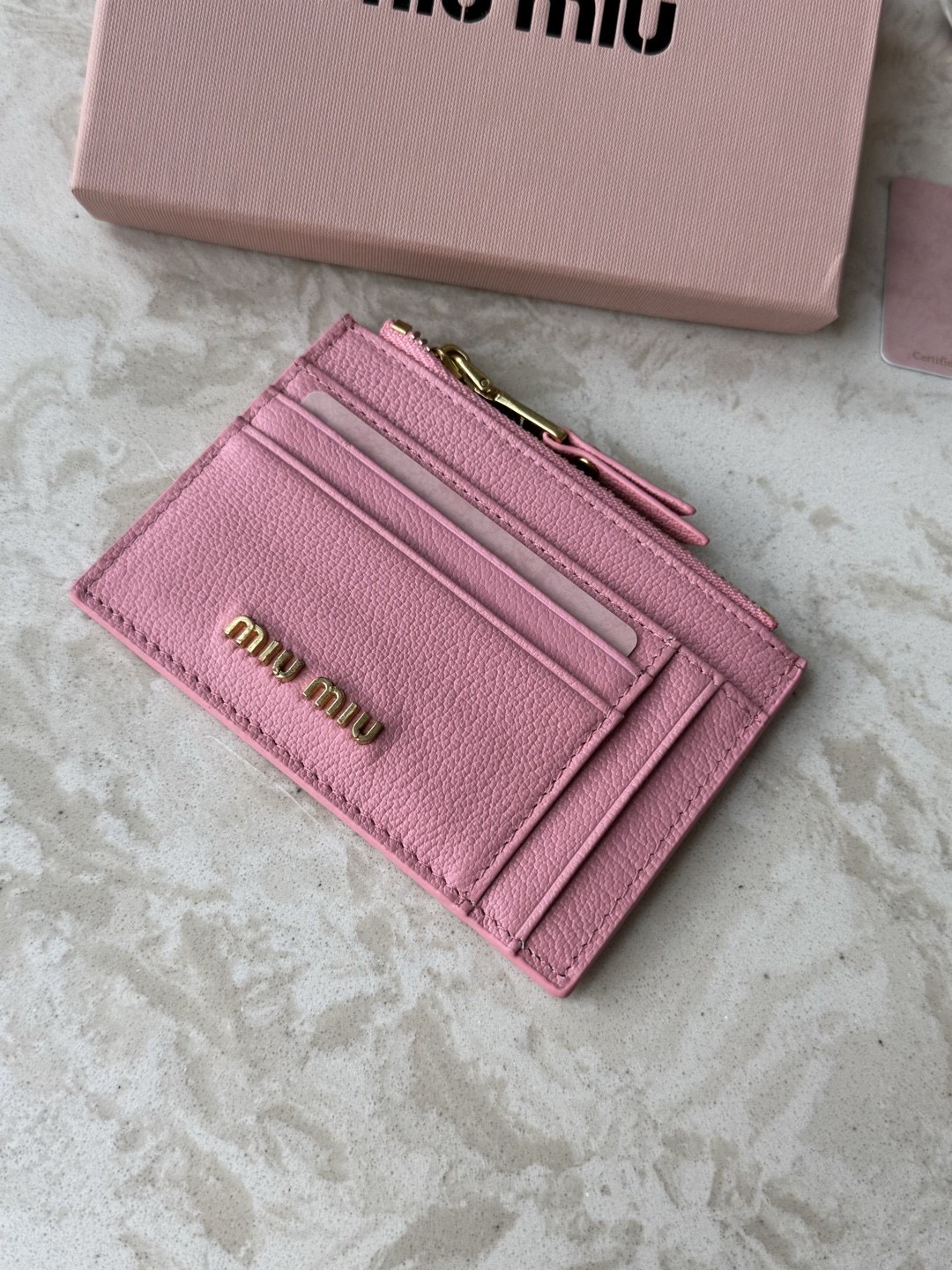 Miu Miu Leather Slim Card Holder - Image 9