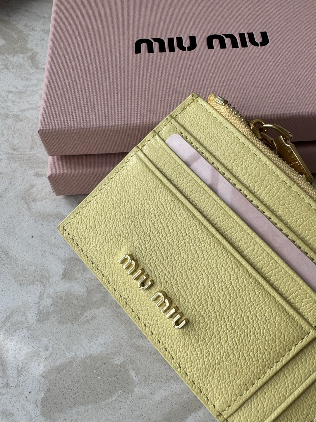 Miu Miu Leather Card Holder - Image 9