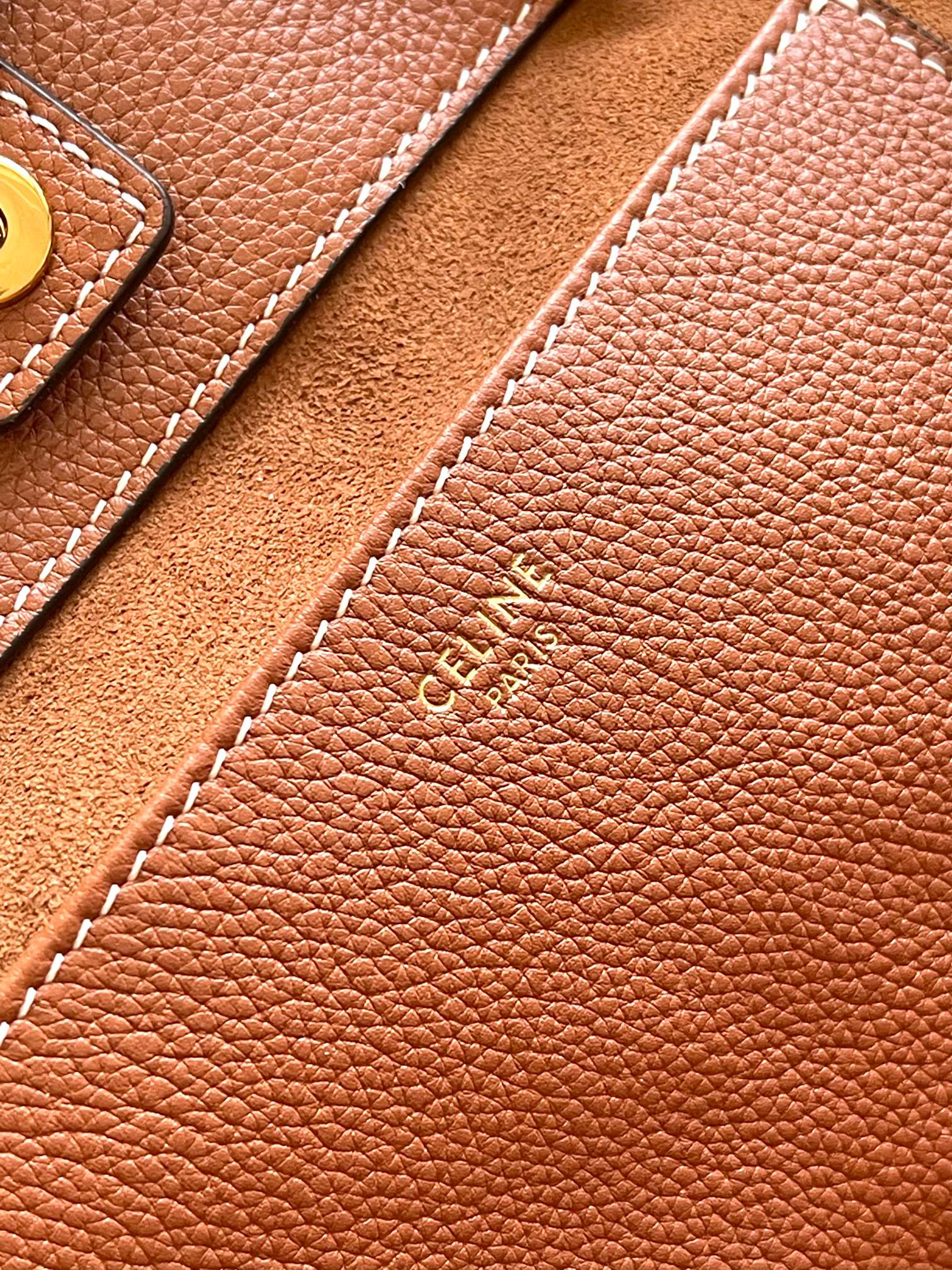 CELINE 25 Cabas Anais Mini Grainy Calfskin Tote Bag - Image 9