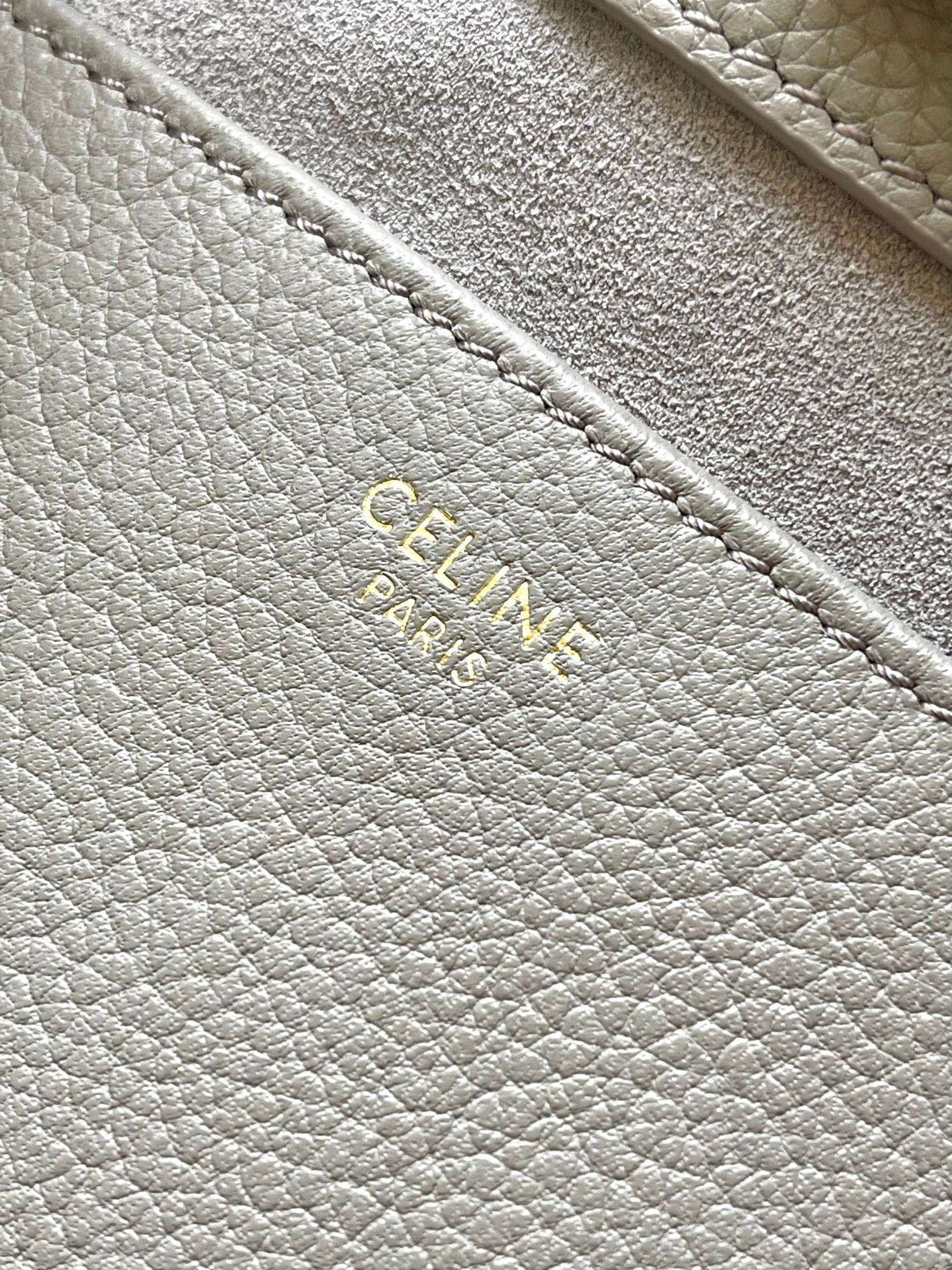 CELINE 25 Cabas Anais Mini Handbag in Grained Calfskin - Image 9