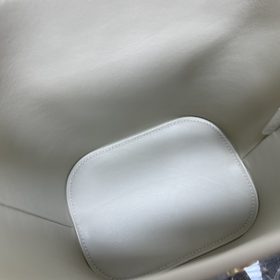 Celine Louise Small Smooth Calfskin Leather Bucket Bag - Image 9