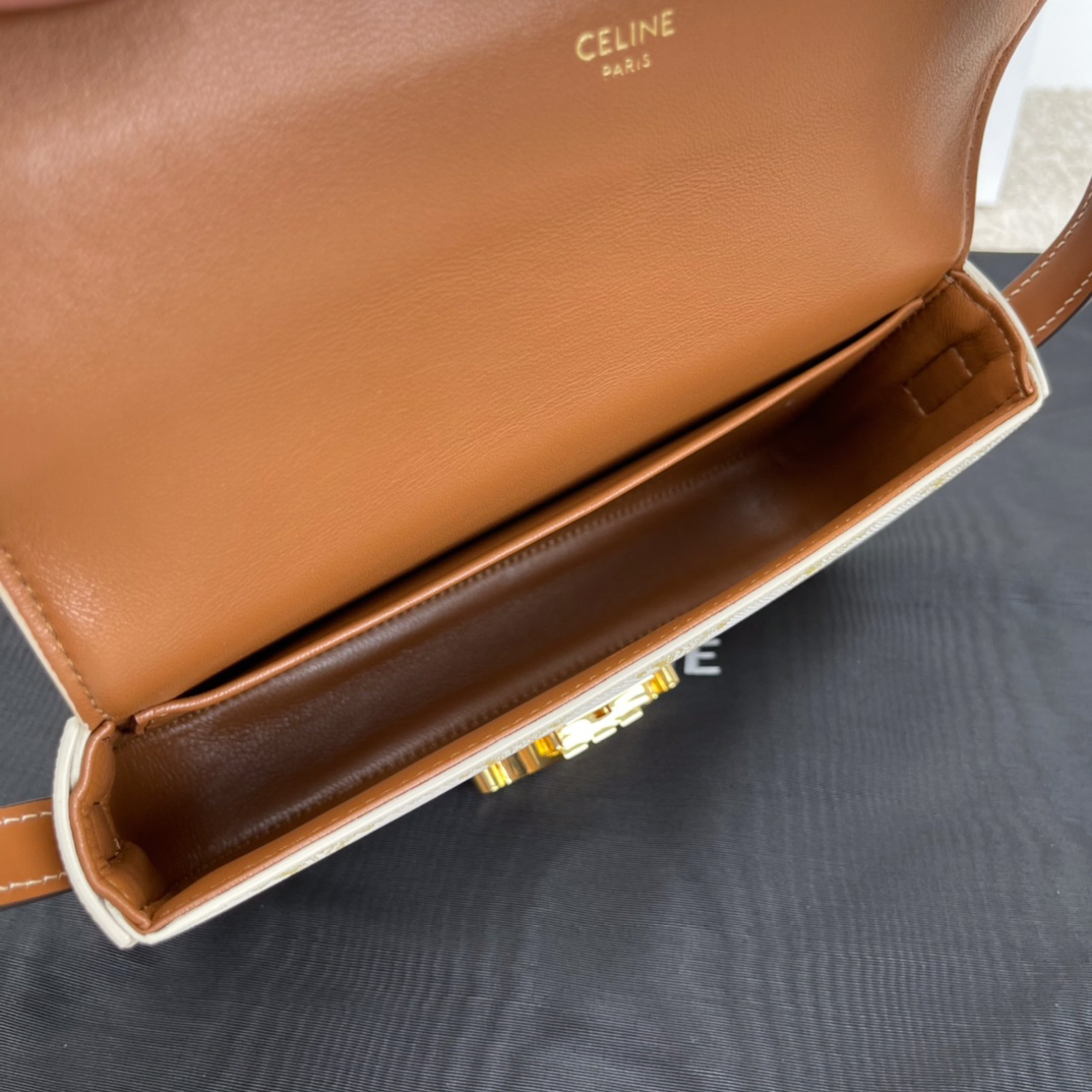 TRIOME White Floral Leather Shoulder Bag - Image 9