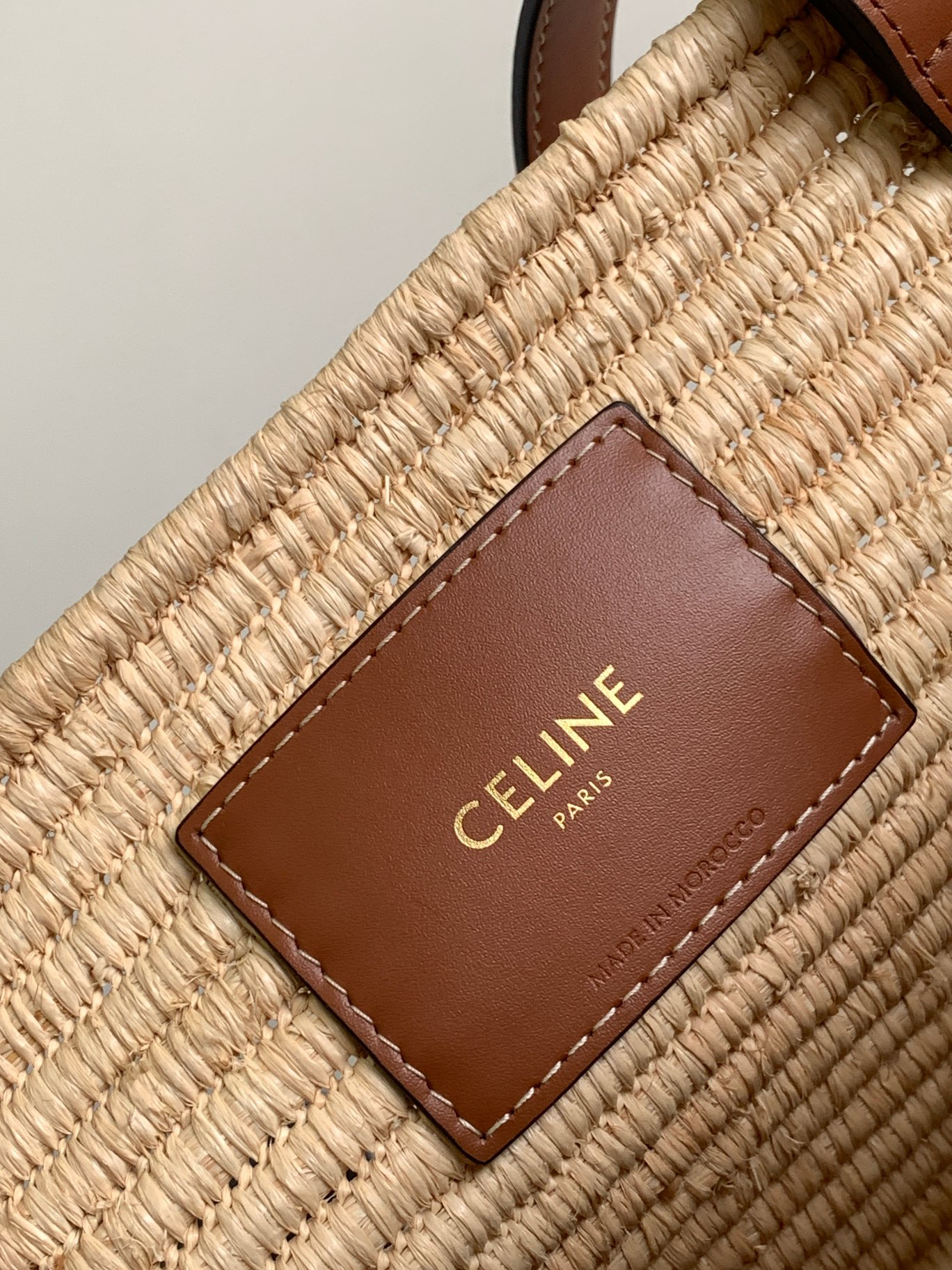 CELINE Medium Woven Basket Bag - Image 9
